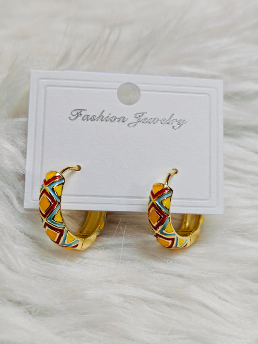 Minakari Hoop earring