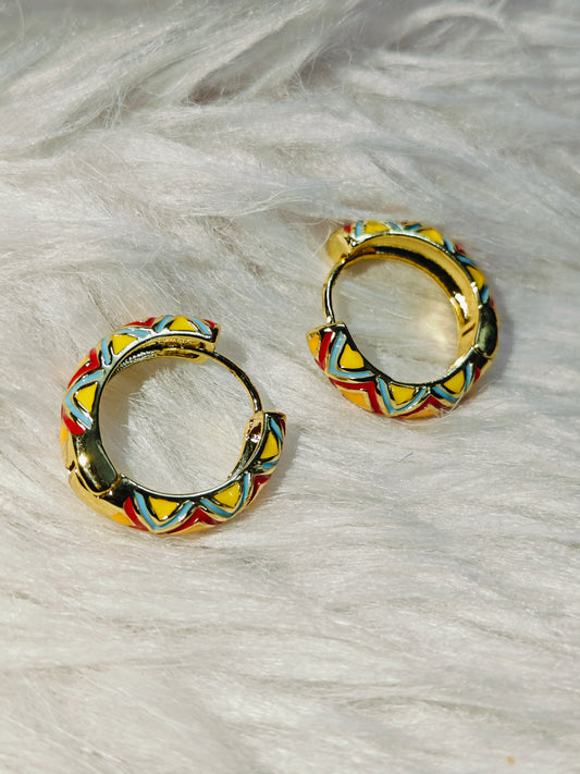 Minakari Hoop earring
