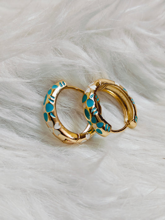 Flower Tarnish Free Hoop Earrings