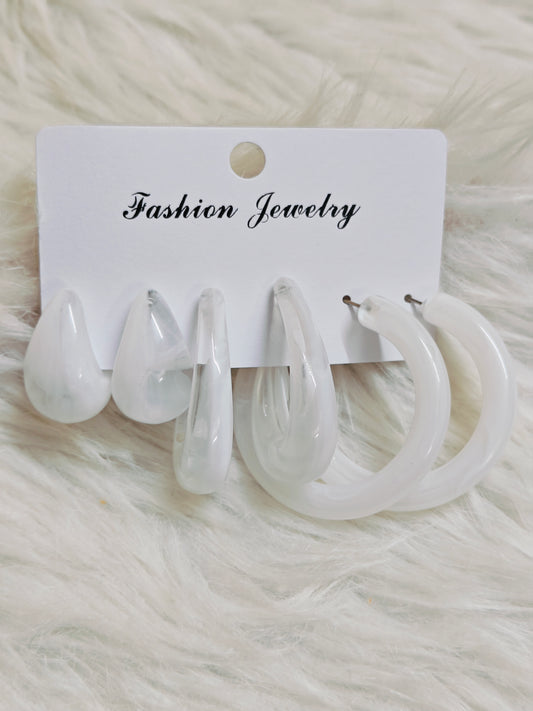 Colorful Acrylic Resin 3 pairs